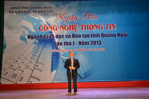 Ông Lê Quang Thích phát biểu tại lễ khai mạc Ngày hội