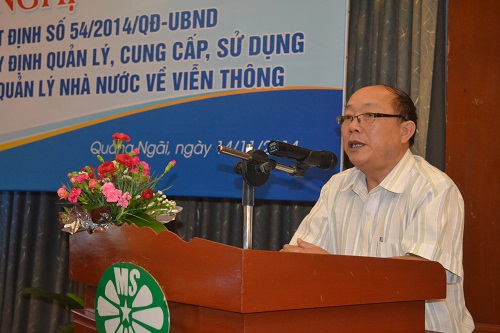 Ông Nguyễn Mạnh Hùng - Giám đốc Sở TT&TT phát biểu tại Hội nghị