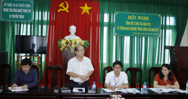 Đồng chí Nguyễn Mạnh Hùng - Giám đốc Sở TT&TT chỉ đạo Hội nghị