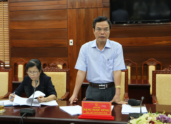 Đồng chí Đặng Ngọc Dũng, Phó Chủ tịch UBND tỉnh kết luận tại buổi làm việc