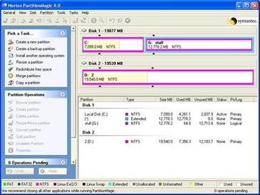So sánh hai phần mềm phân hoạch đĩa cứng Norton Partition Magic và EASEUS Partition Manager