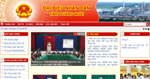 Trang thông tin điện tử của Đoàn Đại biểu Quốc hội và Hội đồng nhân dân tỉnh