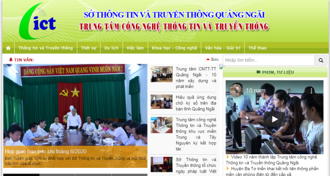 Các website do Trung tâm CN-TT&TT Quảng Ngãi xây dựng